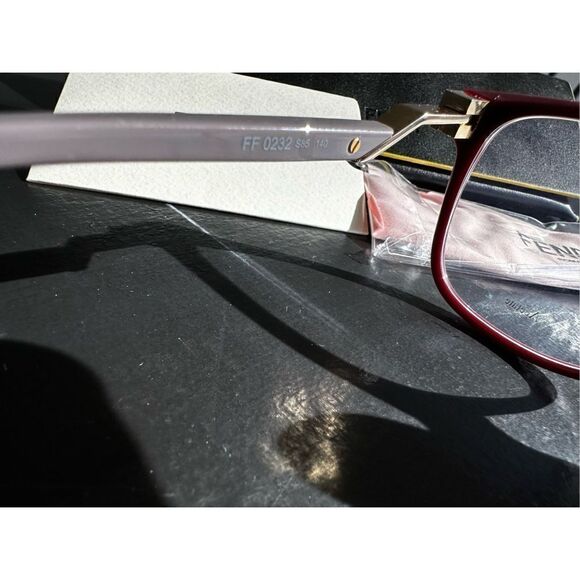 New Fendi CUBE FF 0232 807 Burgandy Eyeglasses - Picture 6 of 8